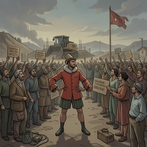 The Fight for the Garden from "The Thursday Murder Club". This flow traces how a commercial redevelopment proposal becomes a community confrontation and finally gives way to a protected cemetery.