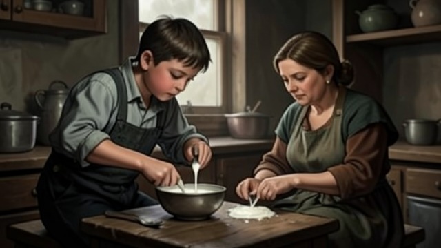 A Wider Circle of Care from "Pinocchio". Kindness Becomes a Habit Help at Home Pinocchio tends to Geppetto’s needs with milk earned through labor.