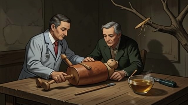 A Life Saved from "Pinocchio". Recovery and Correction Care at the House The Fairy brings Pinocchio to her house and calls in animal doctors to determine whether he is alive.