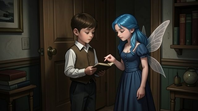 A Promise at the Threshold from "Pinocchio". A Desired Future The Offer The Blue-Haired Fairy tells Pinocchio that he can become a real boy if he learns to behave well.