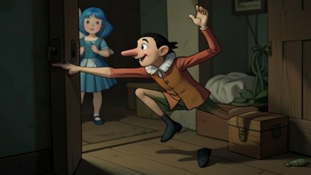 The Growing Nose from "Pinocchio". Dishonesty Made Visible A Physical Sign Pinocchio lies to the Blue-Haired Fairy about the coins, and his nose grows with each false explanation.