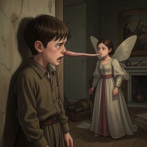 The Shape of a Lie from "Pinocchio". Pinocchio’s growing nose turns concealment into visible evidence and makes honesty a necessary condition of regaining trust.