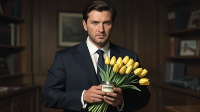 A Delivery by Tulips from "Three Seconds". Flowers as Contraband Hidden doses Hoffmann places small amphetamine-filled packets inside yellow tulip buds and sends the flowers to the prison governor with…