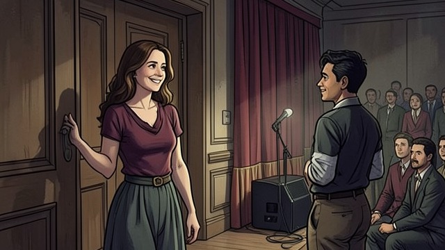 The Wife at the Stage Door from "Daisy Jones & the Six". The Wife at the Stage Door A familiar anchor Camila Dunne watches Billy Dunne perform with Julia nearby.