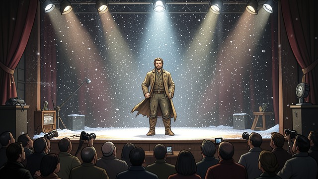 Theatre before the End from "Station Eleven". Theatre before the End A play in progress Arthur performs King Lear before an audience in Toronto.