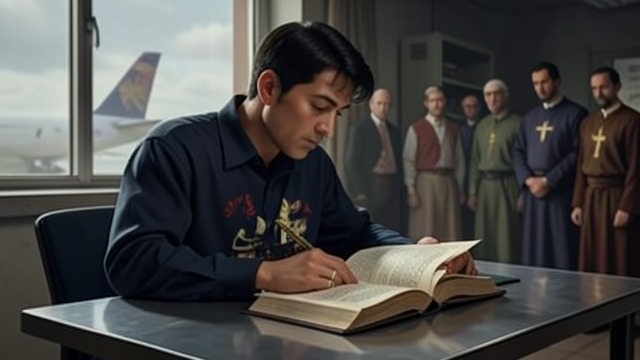 A Son’s New Explanation from "Station Eleven". A Son’s New Explanation The dead become an audience Tyler reads religious passages to those sealed aboard Air Gradia Flight 452.