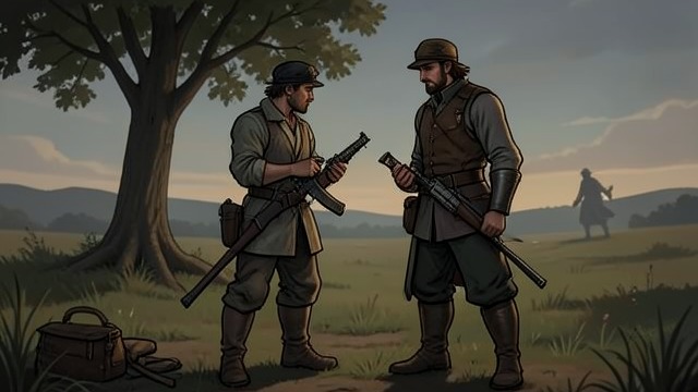 An Arrow and a Return from "Station Eleven". An Arrow and a Return Fighting together When Sayid returns wounded and pursued, August and Kirsten coordinate against the Prophet’s men.