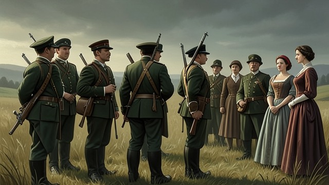 A Company Formed from "Station Eleven". A Company Formed Leaving a place of refuge The Conductor gathers former military musicians and leads them from the air base where they have been living.