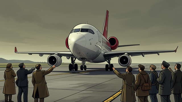 The Aircraft Apart from "Station Eleven". The Aircraft Apart A final arrival Air Gradia Flight 452 lands but taxis away from the terminal instead of approaching a gate. No ground crew comes to meet it.