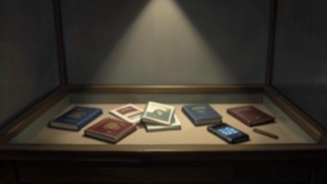 以物件追忆的一生,《第十一站》中的场景。以物件追忆的一生 博物馆留下的个人痕迹 克拉克·汤普森保存着曾在机场生活、后来离世的人们留下的物品。护照、手机和小小的随身物件,让它们原来的主人不至于彻底消失。 并不完整的记录 这些物品呈现的是生命的片段,而非完整的一生。克拉克的文明博物馆承认,即使无法重现所有失去的一切,铭记依然重要。