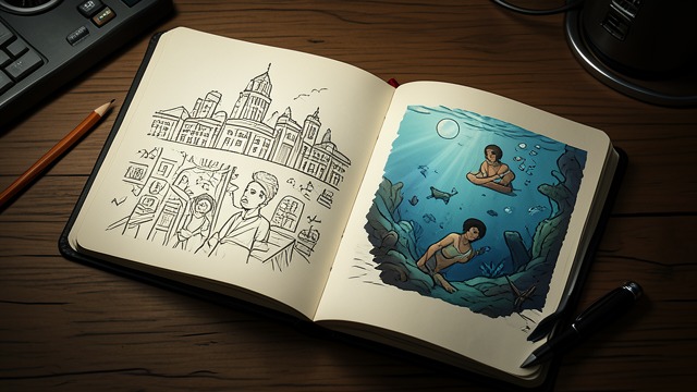 The Comics Travel from "Station Eleven". The Comics Travel A private creation Miranda makes Station Eleven as a personal artistic project, drawing the City, the Undersea, and the people caught between…