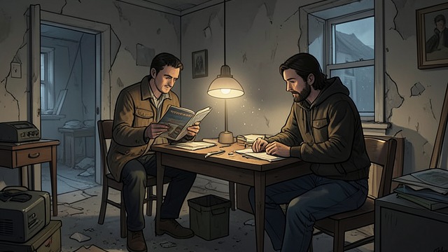 The Housebreaking Habit from "Station Eleven". The Housebreaking Habit Searching the ruins Kirsten and August break into abandoned houses to find useful objects.