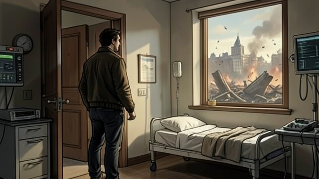 The Apartment Refuge from "Station Eleven". The Apartment Refuge A fortified home Jeevan hauls supplies to Frank’s apartment and seals vents, blocks the door, and watches the news.