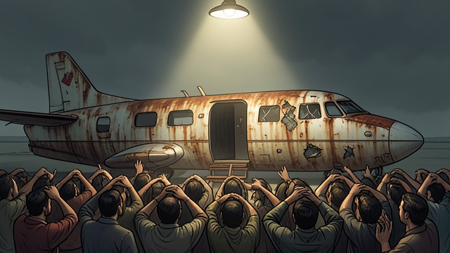 The Sealed Cabin from "Station Eleven". The Sealed Cabin A plane becomes a boundary The infected passengers remain inside the distant aircraft.