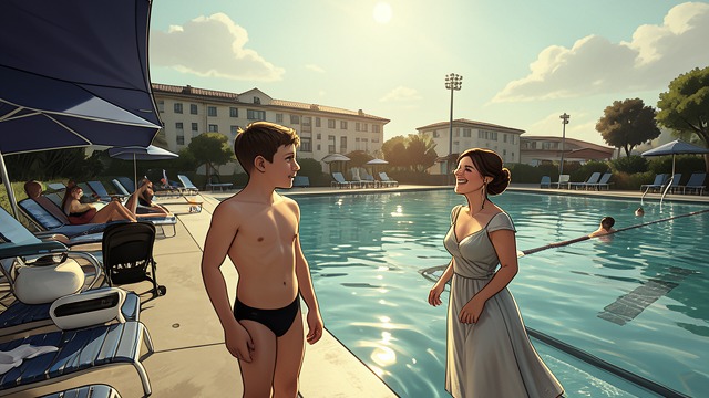 Penny at the Pool from "The Death of Bunny Munro". Penny at the Pool The first discovery of charm As a boy, Bunny meets Penny Charade beside the swimming pool.