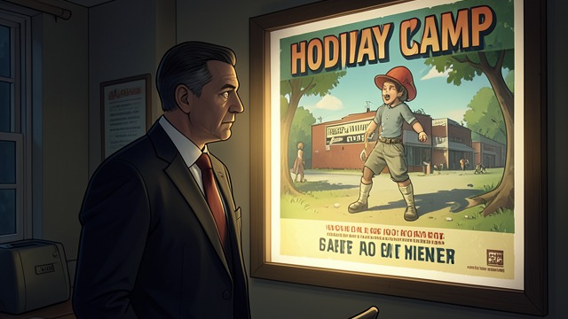 The Television Invitation from "The Death of Bunny Munro". The Television Invitation A holiday camp appears An advertisement presents Butlins as a place of activities, bright lights, and delight.