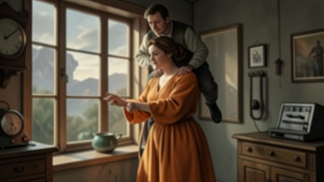A Wife at the Window from "The Death of Bunny Munro". A Wife at the Window The dead appears Bunny sees Libby in her Orange dressing gown while River is on top of him.