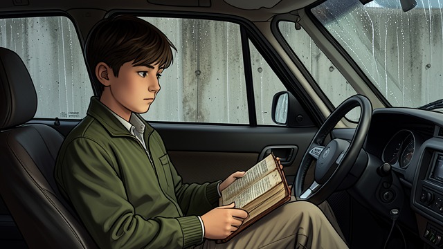 A Job in the Passenger Seat from "The Death of Bunny Munro". A Job in the Passenger Seat Navigation as belonging Bunny Junior studies the Client List and learns to guide the Punto between addresses.