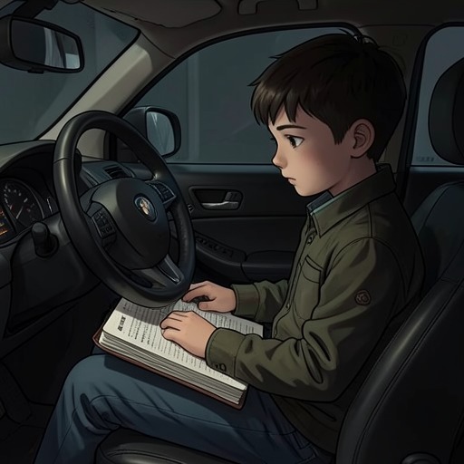 Bunny Junior’s Road from "The Death of Bunny Munro". This flow traces Bunny Junior’s movement from bewildered passenger to an increasingly self-reliant child who names his own needs.