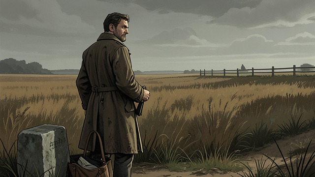 Walter Crosses Alone from "Harvest". Walter Crosses Alone The final boundary rite Walter Thirsk approaches the estate marker and repeats the bodily gesture once used to teach children their…