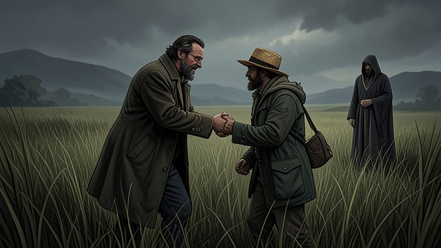 为他人作出的交易,《丰收》中的场景。为他人作出的交易 肯特出面干预 查尔斯·肯特为基蒂·戈斯、安妮·罗杰斯和莉齐·卡尔争取释放。为了达成此事,他同意让沃尔特·瑟斯克留下来为新主人效力。 沃尔特·瑟斯克接受了安排,尽管他知道这份差事可能使自己成为圈地的帮凶。 友谊的代价 查尔斯·肯特的选择保护了几个人,却让他的朋友陷入进退两难的境地。