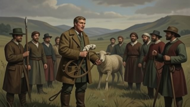 Improvement Promised from "Harvest". Improvement Promised A future made gentle Charles Kent presents sheep and weaving as a means to reduce uncertainty and hard labor.