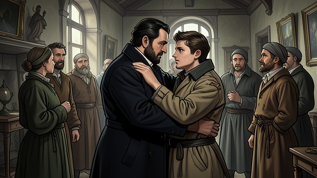 A Final Farewell from "Harvest". A Final Farewell The estate left behind Charles Kent embraces Walter Thirsk and admits that the village has been lost.