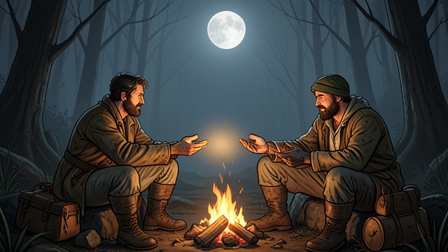 A Harvest-Night High from "Harvest". A Harvest-Night High Foraging and intoxication Christopher and Thomas Derby and Brooker Higgs return from the woods carrying fairy caps and a Moonball.