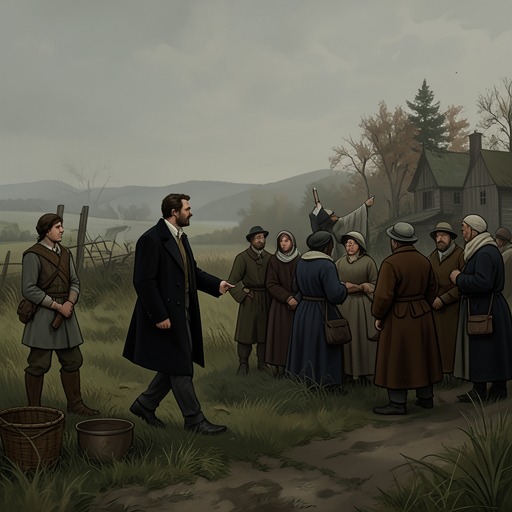 Philip Earle’s Brief Belonging from "Harvest". This flow traces Philip Earle’s movement from hired surveyor to trusted companion and ultimately to a victim of the violence he witnesses.