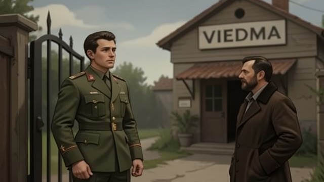 A Soldier’s Departure from "Don Quixote". A Soldier’s Departure Choosing arms Ruy Perez de Viedma leaves home to pursue a military career, while his brothers choose other paths.