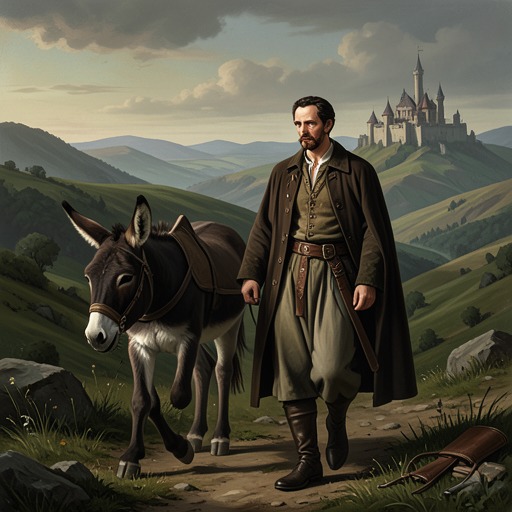 Don Quixote and Sancho as Companions from "Don Quixote". This thread traces a master and squire whose incompatible worldviews develop into a durable bond of counsel, conflict, and care.