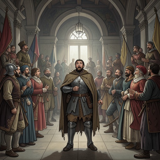 The Duke and Duchess Stage Reality from "Don Quixote". This thread follows the nobles' elaborate jokes, which turn Don Quixote's delusions into staged experiences and test Sancho's ambitions.
