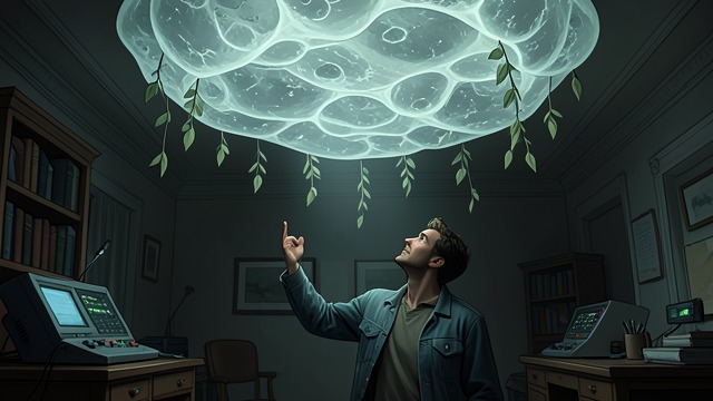A Universe Within from "The Shrinking Man". A Universe Within A new interpretation Scott sees the sponge above him as a vast structure and the leaves as a landscape.