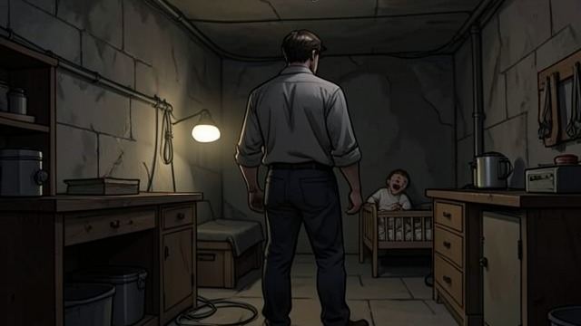 A Daughter Left Behind from "The Shrinking Man". A Daughter Left Behind A home that is too large After the family moves away, Scott remains in the cellar and remembers Beth's birth and childhood.