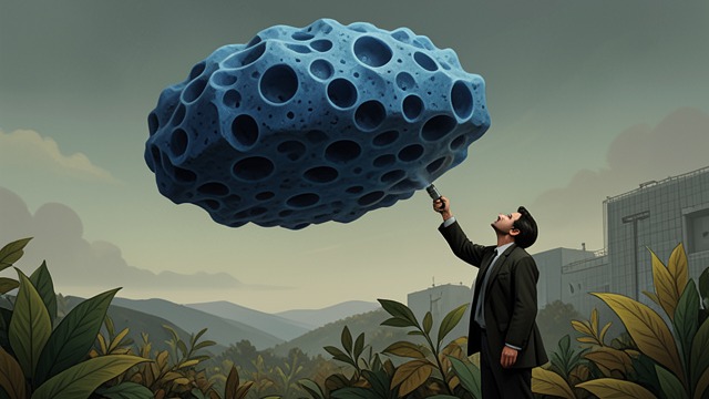 The Sponge Universe from "The Shrinking Man". The Sponge Universe Familiar material transformed Scott recognizes the enormous blue structure above him as the sponge he had worn.
