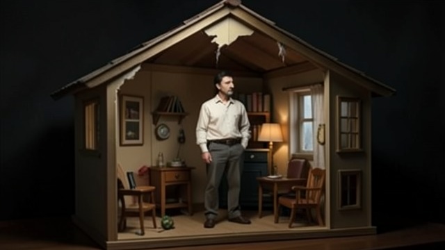 A Gift from Louise from "The Shrinking Man". A Gift from Louise A new dwelling Louise brings Scott a deluxe dollhouse, hoping to offer him a place he can inhabit safely.