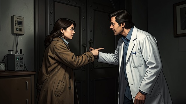 Insisting on Treatment from "The Shrinking Man". Insisting on Treatment A demand for hope Louise insists that Scott visit a specialist despite their financial fears.