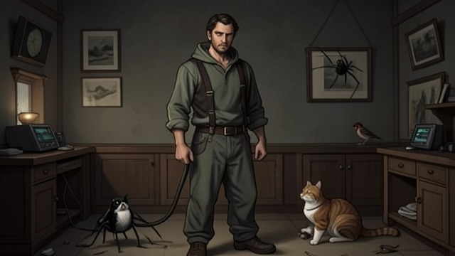 The Predator Beyond the Cat from "The Shrinking Man". The Predator Beyond the Cat A pattern continues The black widow, cat, boys, and sparrow each show that smaller size exposes Scott to ordinary creatures and…