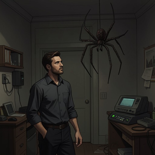 The Black Widow as a Measure of Courage from "The Shrinking Man". This flow reframes Scott's changing encounters with the spider as a progression from automatic flight to deliberate action and earned calm.