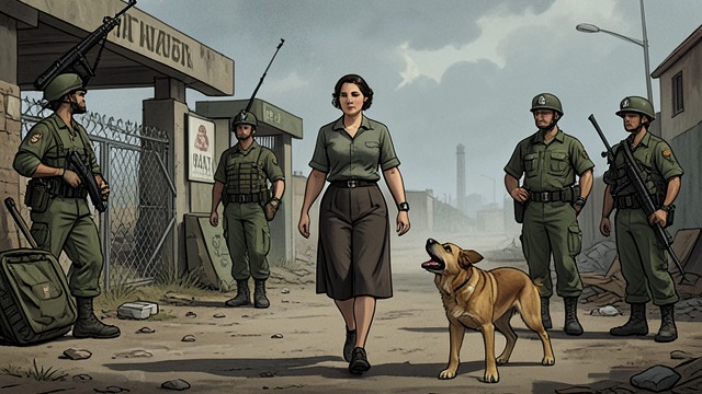 A Complaint to Command from "Cherry". The Dog Becomes a Problem Teague passes the company area Teague, a noncombatant from another company, walks past the soldiers’ area during her morning stroll.