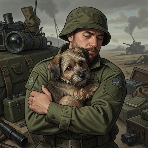 Sonny, the Company Dog from "Cherry". This thread traces how a puppy adopted by Caves becomes a source of tenderness for the soldiers, then is killed by officers and deepens the narrator’s…