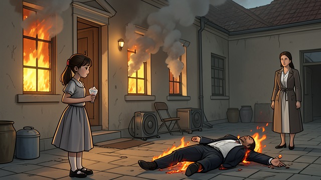 The Basement Fire from "The Bad Seed". The Basement Fire A Deliberate Act After Leroy has frightened her with the recovered shoes, Rhoda takes a kitchen match and ignites the combustible bedding in…