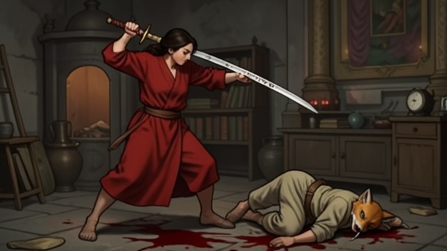 Penance Completed from "Mulan". An Unexpected Completion Mulan acts Mulan uses the peach-wood sword to kill the White Fox when Lu Ting-Pin cannot strike.