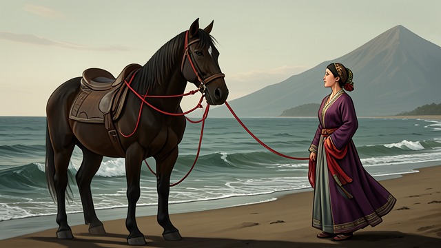 A Necessary Farewell from "Mulan". Parting for the Sea A different route Lu Ting-Pin decides that Black Wind cannot accompany them on the sea voyage to Kunlun Mountain.