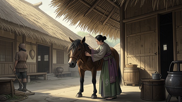 The Horse Returns from "Mulan". Reunion at the Village A familiar sound After Xiu recovers, Mulan hears Black Wind whinny and finds him back at the tulou.