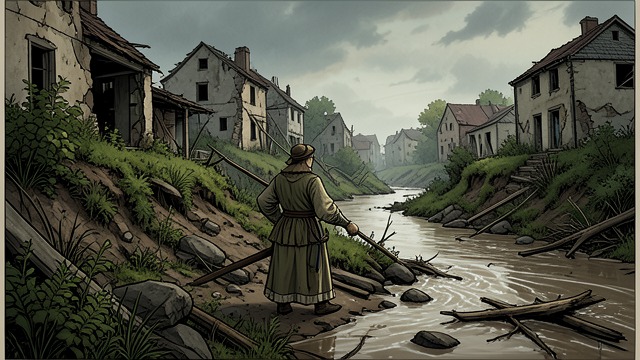A City in Decline from "Mulan". A Community Under Pressure The river’s damage Floods and dangerous rapids have driven away many residents and left the city poor and insecure.