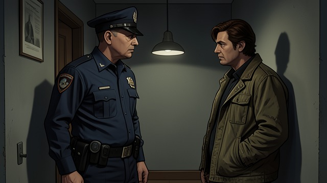 The Police Question Falk from "The Dry". The Police Question Falk A name in evidence Police find Ellie’s note naming Falk and question him about his movements.