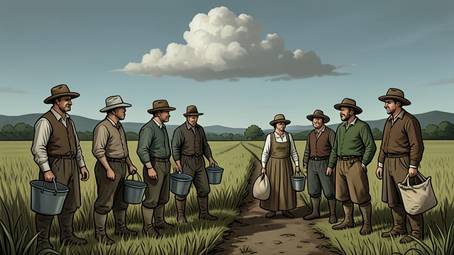 A Town Betting on Rain from "The Dry". A Town Betting on Rain Hope as a wager Farmers depend on the possibility that rain will arrive before their resources run out.