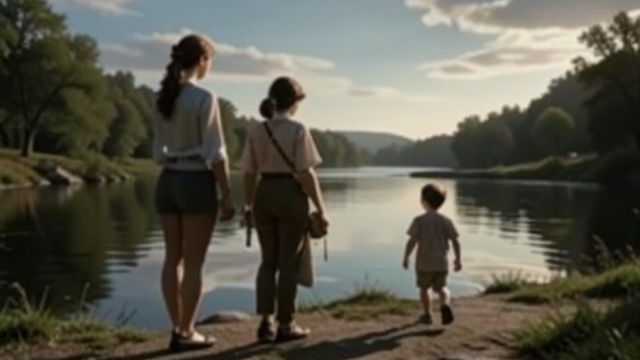 The River Encounter from "The Dry". The River Encounter A moment for intervention Gretchen and Luke see Ellie arrive at the river.