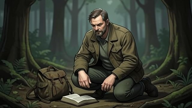 The Diary’s Discovery from "The Dry". The Diary’s Discovery Evidence emerges At Rock tree, Falk finds Ellie’s old backpack and diary hidden in the crevice.